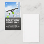 Carte De Visite Service de nettoyage de fenêtres | Squeegee et sav (Devant / Derrière)