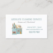 Carte De Visite Service de nettoyage de la maison Aquarelle (Devant)