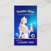 Carte De Visite Service de nettoyage de la maison Blue Maid Entret (Devant)