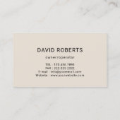 Carte De Visite Service de nettoyage de la maison Crème de lavage  (Dos)