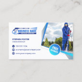 Carte De Visite Service de nettoyage de la maison de lavage à pres (Devant)