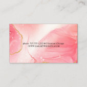 Carte De Visite Service de nettoyage de la maison en marbre doré P (Dos)