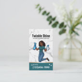 Carte De Visite Service de nettoyage de la maison Entretien Turquo (Debout devant)