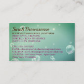 Carte De Visite Service de nettoyage de la maison Janitorial de Da (Dos)