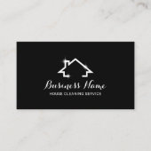 Carte De Visite Service de nettoyage de la maison Logo minimum de  (Devant)