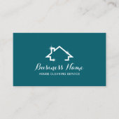 Carte De Visite Service de nettoyage de la maison Logo minimum de  (Devant)