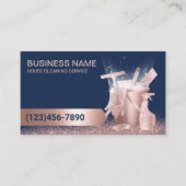 Carte De Visite Service de nettoyage de la maison Marine et Rose P (Devant)