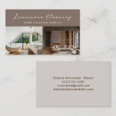 Carte De Visite Service de nettoyage de la maison Propre Moderne (Devant / Derrière)