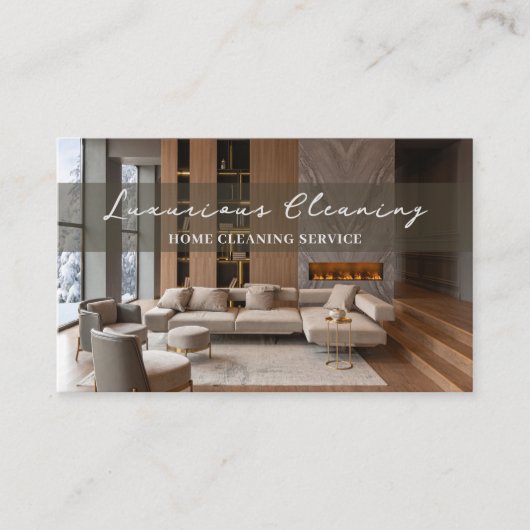 Carte De Visite Service de nettoyage de la maison Propre Moderne (Devant)