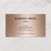 Carte De Visite Service de nettoyage de la maison Rose Gold Cleane (Dos)