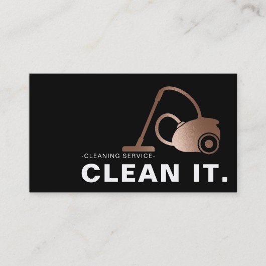 Carte De Visite Service de nettoyage de la maison Rose Gold Cleane (Devant)