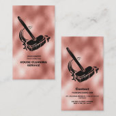 Carte De Visite Service de nettoyage de la maison Rose Gold Cleane (Devant / Derrière)