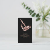 Carte De Visite Service de nettoyage de la maison Rose Gold Cleane (Debout devant)