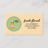 Carte De Visite Service de nettoyage de la maison Spray Bottle Flo (Devant)