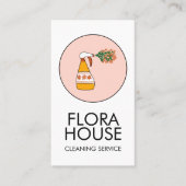 Carte De Visite Service de nettoyage de la maison Spray Bottle Flo (Devant)
