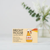 Carte De Visite Service de nettoyage de la maison Spray bouteille (Debout devant)