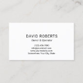 Carte De Visite Service de nettoyage de l'alimentation de l'ours d (Dos)