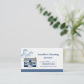 Carte De Visite Service De Nettoyage De Maison Cute Entretien (Debout devant)