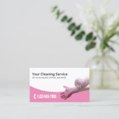Carte De Visite Service de nettoyage de maison de femme de ménage  (Debout devant)