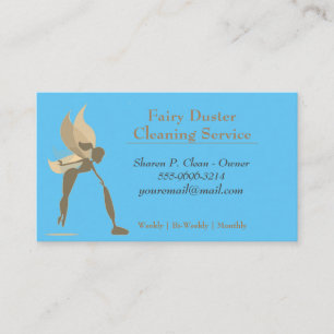 Carte De Visite Service de nettoyage de maison de fille de dessin 