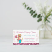 Carte De Visite Service De Nettoyage De Maison De Maison En Partie (Debout devant)