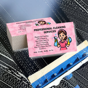 Carte De Visite Service de nettoyage de maison de modèle
