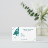 Carte De Visite Service de nettoyage de maison de Parties scintill (Debout devant)