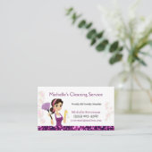 Carte De Visite Service de nettoyage de maison domestique Parties  (Debout devant)