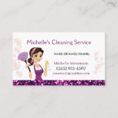 Carte De Visite Service de nettoyage de maison domestique Parties  (Devant)