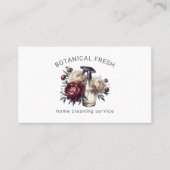 Carte De Visite Service de nettoyage de maison élégant Floral (Devant)
