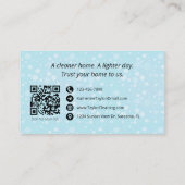 Carte De Visite Service de nettoyage de maison et de bureau (Dos)