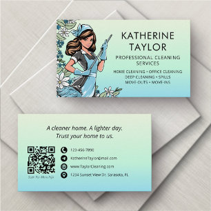 Carte De Visite Service de nettoyage de maison et de bureau