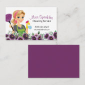 Carte De Visite Service De Nettoyage De Maison Fruite De Cartoon V (Devant / Derrière)