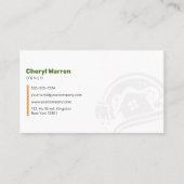 Carte De Visite Service de nettoyage de maison Green Orange (Devant)