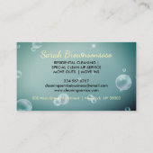 Carte De Visite Service De Nettoyage De Maison Maid Cartoon Cute (Dos)