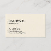 Carte De Visite Service De Nettoyage De Maison Maid De Cartoon Cut (Dos)