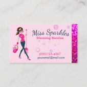 Carte De Visite Service De Nettoyage De Maison Maid De Cartoon Spa (Devant)