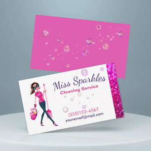 Carte De Visite Service De Nettoyage De Maison Maid De Cartoon Spa
