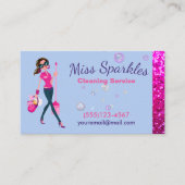 Carte De Visite Service De Nettoyage De Maison Maid De Cartoon Spa (Devant)