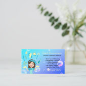 Carte De Visite Service De Nettoyage De Maison Maid De Cartoon Vio (Debout devant)