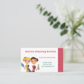 Carte De Visite Service De Nettoyage De Maison Maid Pink (Debout devant)