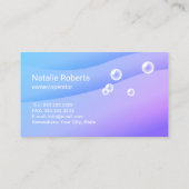 Carte De Visite Service De Nettoyage De Maison Moderne Bleu Violet (Dos)