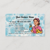 Carte De Visite Service de nettoyage de maison moderne Femme de mé (Devant)