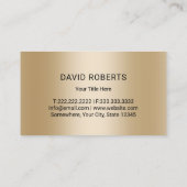 Carte De Visite Service de nettoyage de maison moderne Noir & Or (Dos)