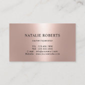 Carte De Visite Service de nettoyage de maison moderne Rose Gold t (Dos)