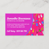 Carte De Visite Service De Nettoyage De Maison Moderne Rose Violet (Dos)