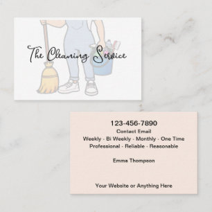 Carte De Visite Service de nettoyage de maison moderne tendance
