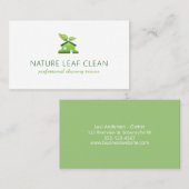 Carte De Visite Service de nettoyage de maison naturel (Devant / Derrière)
