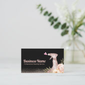 Carte De Visite Service De Nettoyage De Maison Nettoyant De Vapori (Debout devant)