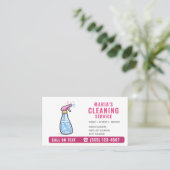 Carte De Visite Service de nettoyage de maison Pink Maid (Debout devant)
